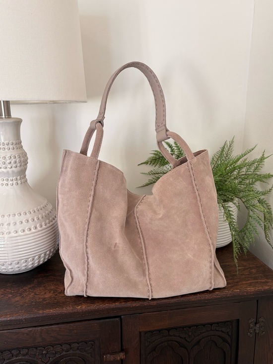The Sak Handbags - The Sak Los Feliz Large Suede Tote Bag Sand Suede Shoulder Bag